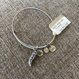Alex and Ani Silver Bangle with Charms